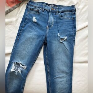 Blue Distressed Women's Jeans